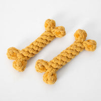 HKM-5697725 Durable Cotton Rope Dog Toy Bone for Chewing and Tugging, 15cm
