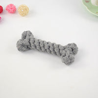HKM-5697725 Durable Cotton Rope Dog Toy Bone for Chewing and Tugging, 15cm