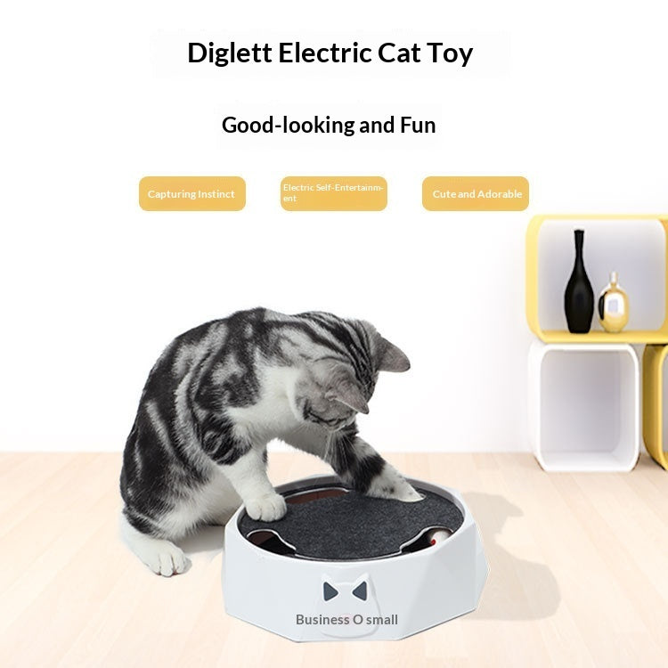 HKM-5698365 Plush Automatic Electric Turntable Mouse Toy for Cats - Interactive Pet Plaything
