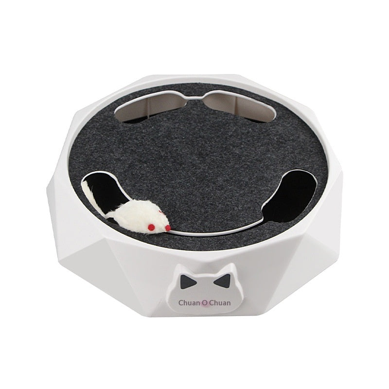 HKM-5698365 Plush Automatic Electric Turntable Mouse Toy for Cats - Interactive Pet Plaything