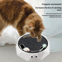 HKM-5698365 Plush Automatic Electric Turntable Mouse Toy for Cats - Interactive Pet Plaything