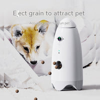 HKM-5700669 Automatic Pet Feeder with Camera for Dogs and Cats - 200g Capacity, White