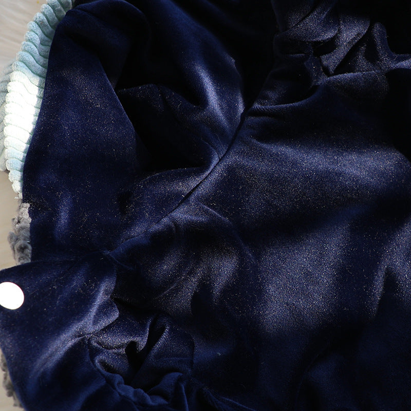 HKM-5701309 Cute Cotton Coat for Small Dogs - Bubble Wool, Big Ears Design, XS-XL Size Options