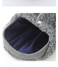 HKM-5701309 Cute Cotton Coat for Small Dogs - Bubble Wool, Big Ears Design, XS-XL Size Options