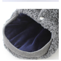 HKM-5701309 Cute Cotton Coat for Small Dogs - Bubble Wool, Big Ears Design, XS-XL Size Options