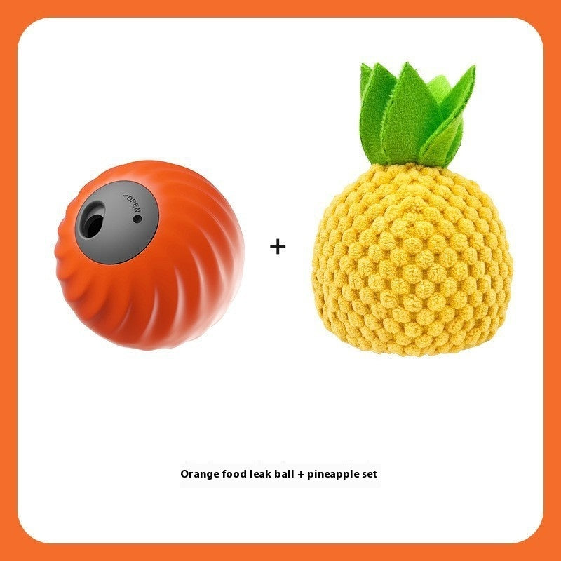 HKM-5702845 Interactive Electric Food Dropping Ball Puzzle for Pets - Color Options Include Orange and Blue Variants