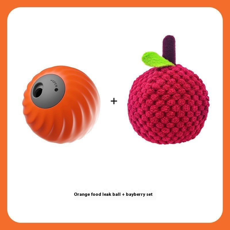 HKM-5702845 Interactive Electric Food Dropping Ball Puzzle for Pets - Color Options Include Orange and Blue Variants