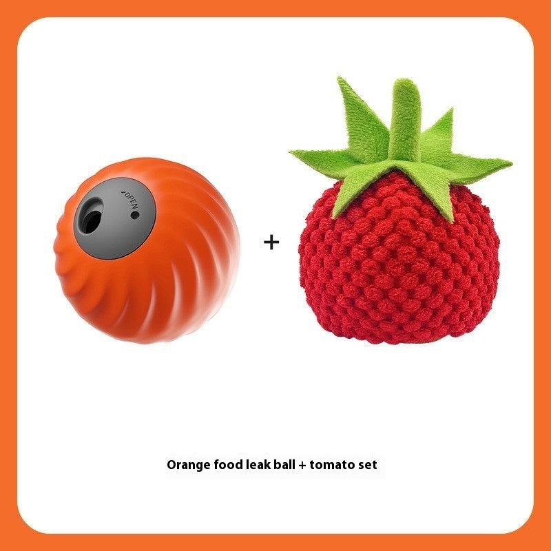 HKM-5702845 Interactive Electric Food Dropping Ball Puzzle for Pets - Color Options Include Orange and Blue Variants