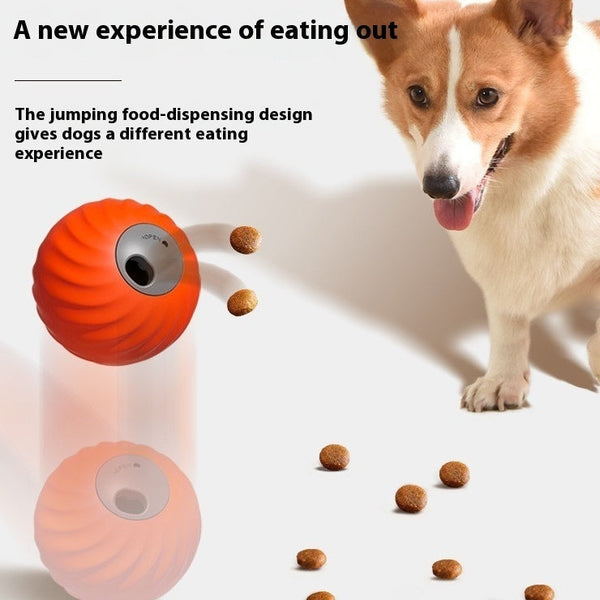 HKM-5702845 Interactive Electric Food Dropping Ball Puzzle for Pets - Color Options Include Orange and Blue Variants