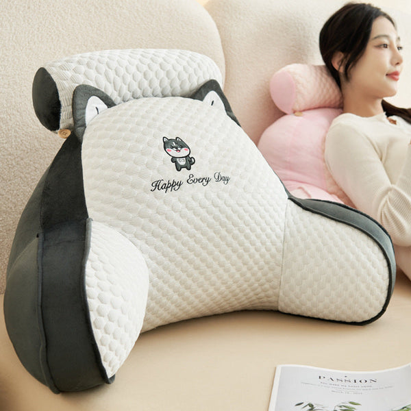 HKM-570323 Large Soft Pack Bed Cushion Pillow - Plush & Velvet Options, Removable Cover, Various Patterns
