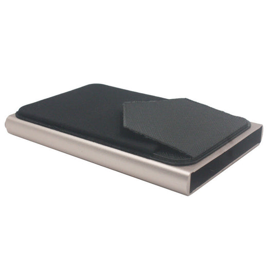 HKM-570387 Automatic Pop-Up Card Holder RFID Protected, Smooth Aluminum & Plastic Design, Compact Size