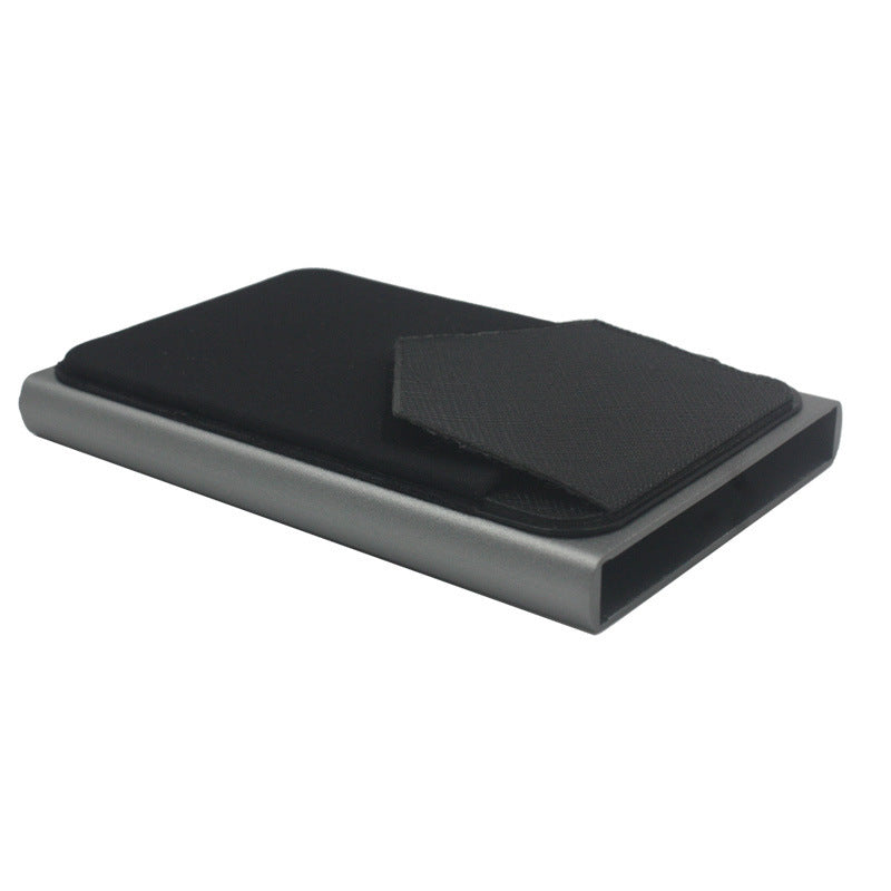 HKM-570387 Automatic Pop-Up Card Holder RFID Protected, Smooth Aluminum & Plastic Design, Compact Size