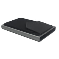 HKM-570387 Automatic Pop-Up Card Holder RFID Protected, Smooth Aluminum & Plastic Design, Compact Size