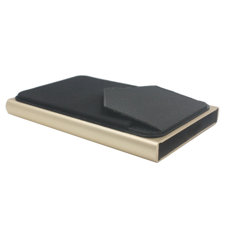 HKM-570387 Automatic Pop-Up Card Holder RFID Protected, Smooth Aluminum & Plastic Design, Compact Size