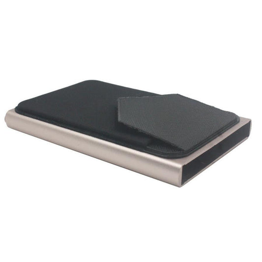 HKM-570387 Automatic Pop-Up Card Holder RFID Protected, Smooth Aluminum & Plastic Design, Compact Size