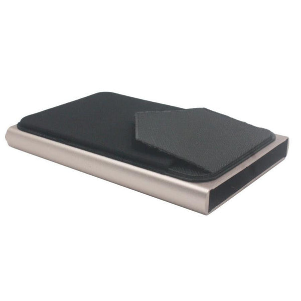 HKM-570387 Automatic Pop-Up Card Holder RFID Protected, Smooth Aluminum & Plastic Design, Compact Size