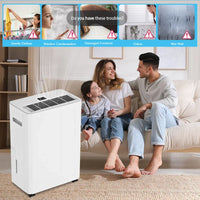 HKM-570387 Portable 4-in-1 Dehumidifier with 12L/Day Compressor and WiFi Connectivity for Home Use