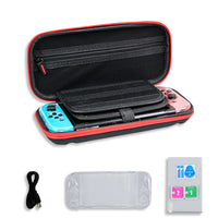 HKM-570387 Toughened Film Protective Shell Bracket Set for Game Consoles - Eco-friendly EVA, Includes Carry Case and Accessories
