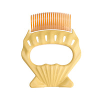 HKM-5704125 Shell-Shaped Pet Grooming Brush for Dogs and Cats - Effective Loose Hair Remover and Massage Tool
