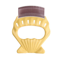 HKM-5704125 Shell-Shaped Pet Grooming Brush for Dogs and Cats - Effective Loose Hair Remover and Massage Tool