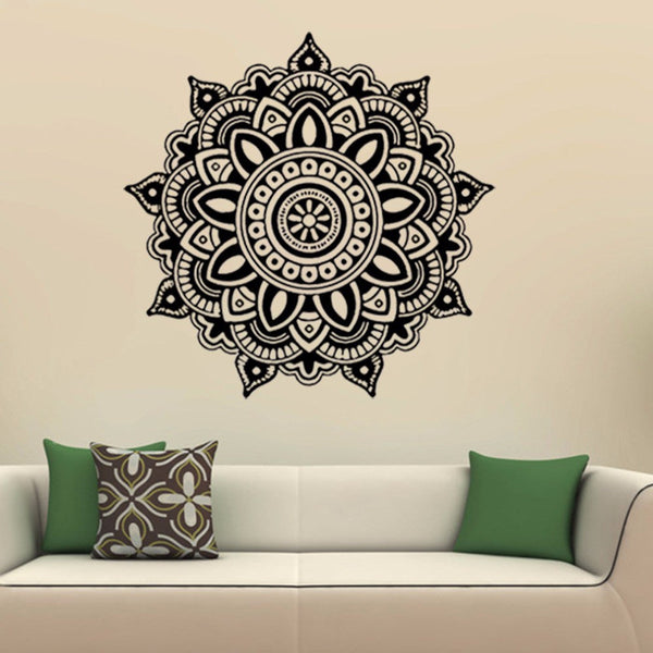 HKM-570515 Waterproof PVC Bedroom Wall Sticker - Black Mural, 57x57cm Decorative Design