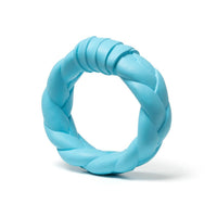HKM-5705277 Interactive Rubber Dog Toy for Teeth Cleaning and Training - Woven Ring Shape, Meaty Flavor