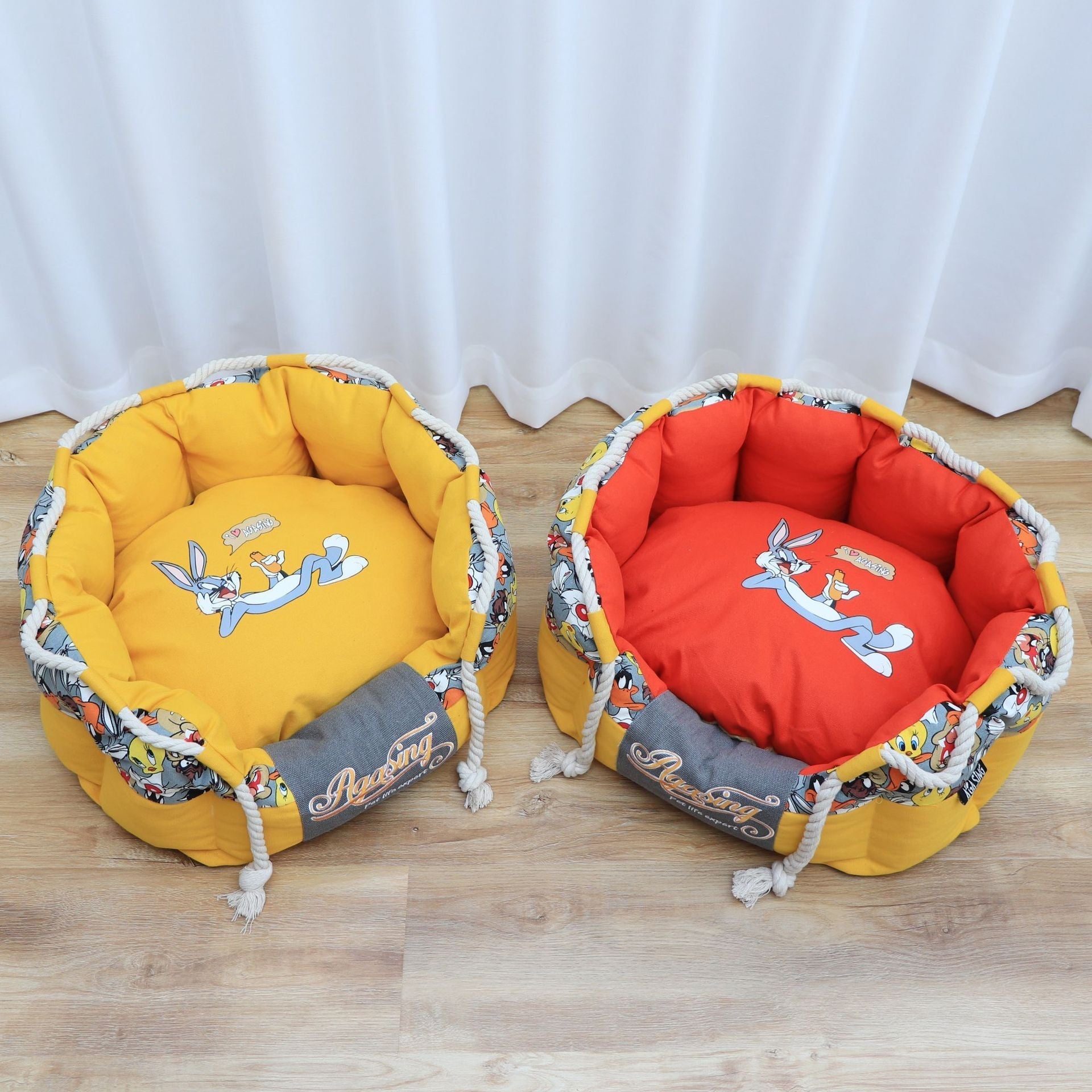 HKM-5706685 Cozy Cloth Teddy Bear Schnauzer Pet Nest for Your Furry Friend