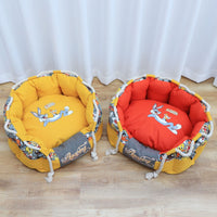 HKM-5706685 Cozy Cloth Teddy Bear Schnauzer Pet Nest for Your Furry Friend