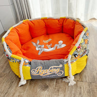 HKM-5706685 Cozy Cloth Teddy Bear Schnauzer Pet Nest for Your Furry Friend
