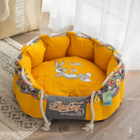 HKM-5706685 Cozy Cloth Teddy Bear Schnauzer Pet Nest for Your Furry Friend