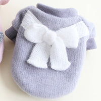 HKM-5706813 Cozy Fleece Dog Clothes for Autumn and Winter in Gray and Lotus Root Pink