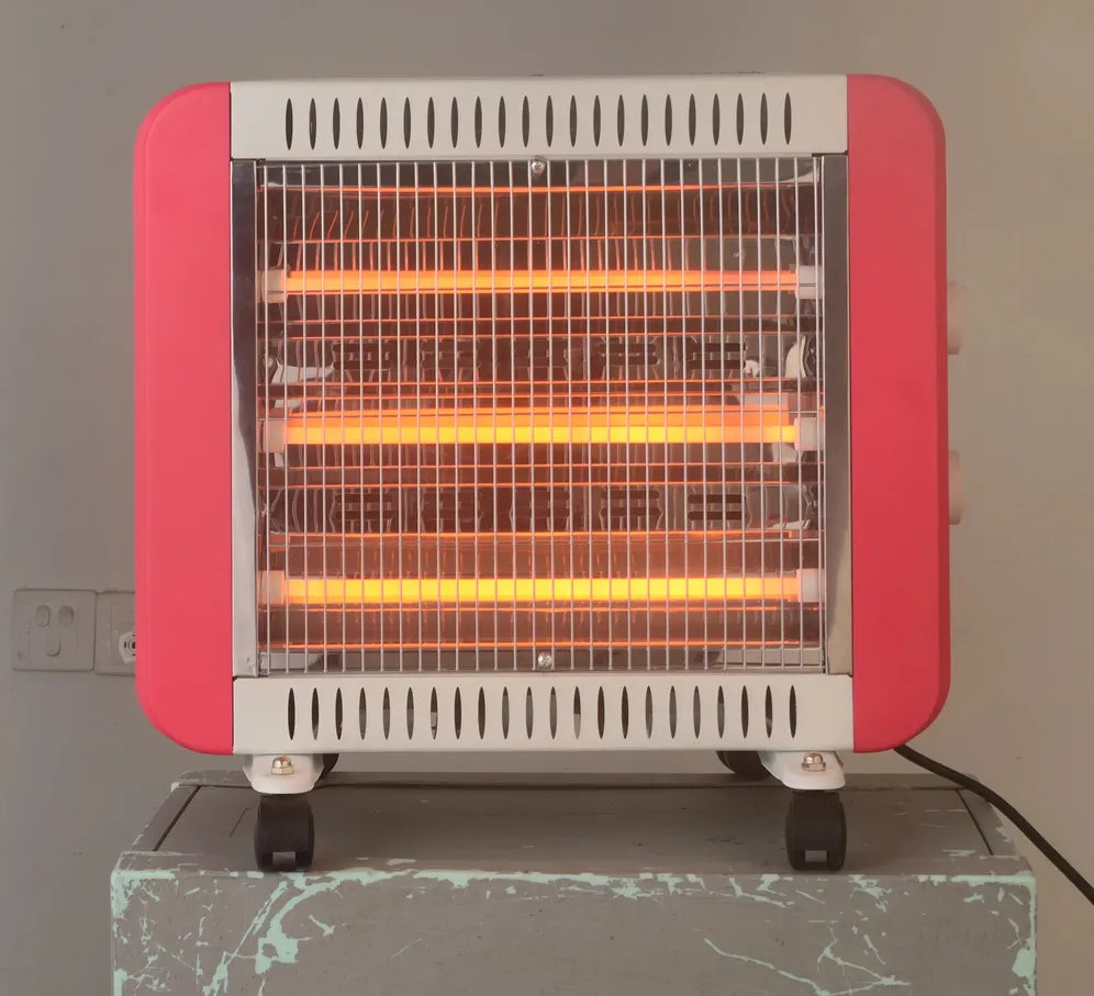 HKM-570707 Freestanding Portable Infrared Ceramic Heater with Carbon Fibre Technology for Home and Patio, Low Energy Silent Operation