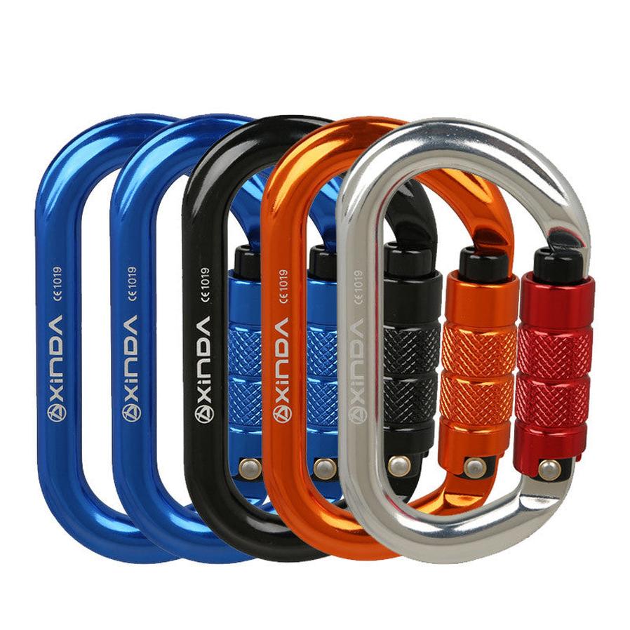 HKM-570707 O-Shaped Thread Lock Carabiner for Rock Climbing and Outdoor Activities