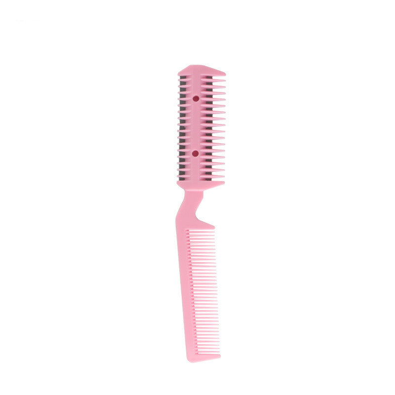 HKM-5708221 Two-Sided Pet Sharpening Comb with Built-in Blade - Pink, Blue, Beige