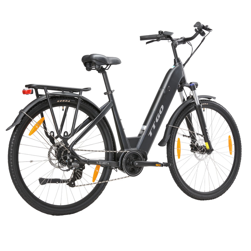 HKM-570835 36V 250W Mid Motor City Electric Bike with 20AH Hidden Battery and 7-Speed Gears