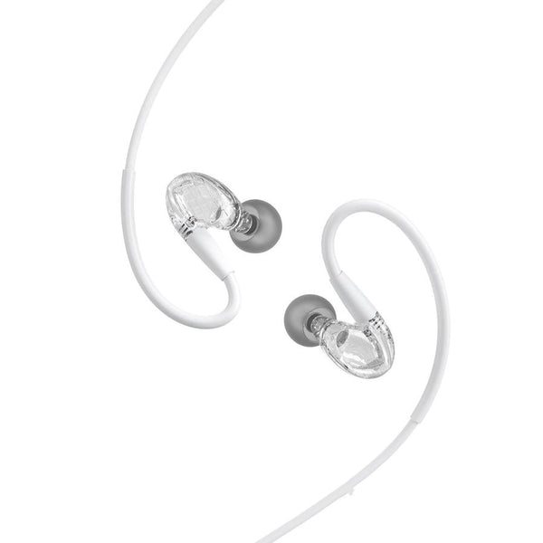HKM-570835 Wired In-Ear Headphones with Microphone and 3.5mm Jack, Silicone Earplugs and 1.25m TPE Cable in White and Black