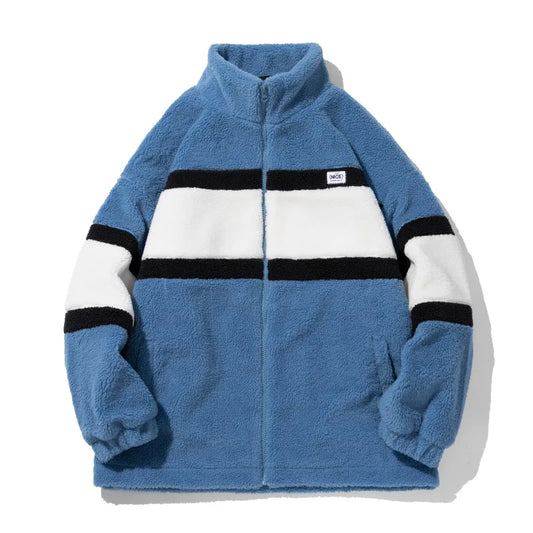 HKM-570899 Men's Lamb Fleece and Thick Cotton Stand Collar Puffer Jacket Winter Clothing Jacket for Men Men's Jackets