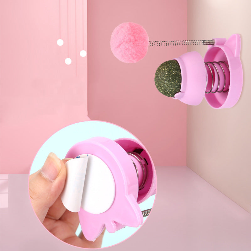 HKM-5709885 Mint Ball Cat Toy for Hairball Relief and Teeth Cleaning, 55mm Size