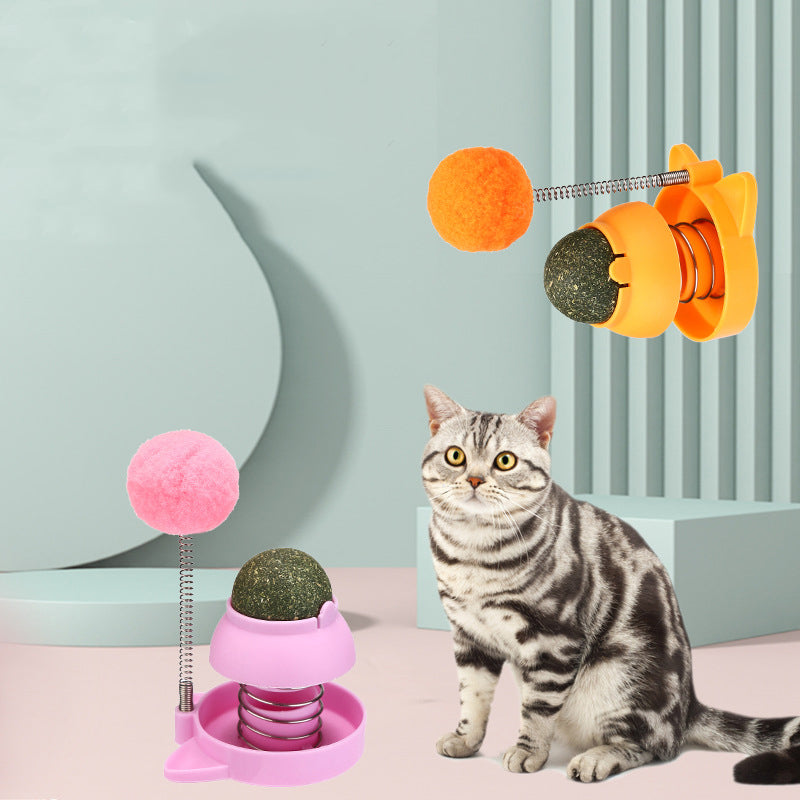 HKM-5709885 Mint Ball Cat Toy for Hairball Relief and Teeth Cleaning, 55mm Size