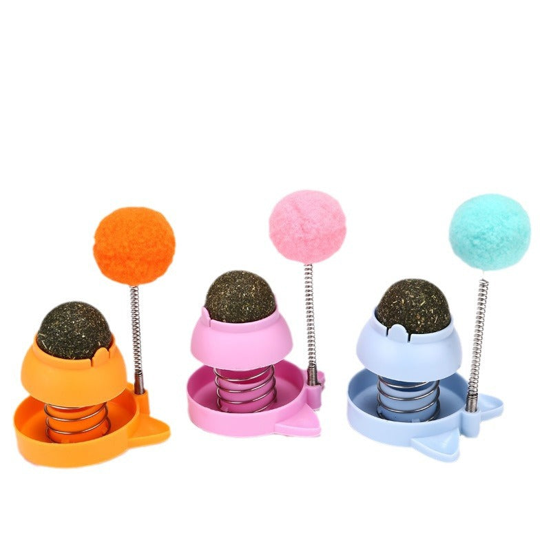 HKM-5709885 Mint Ball Cat Toy for Hairball Relief and Teeth Cleaning, 55mm Size