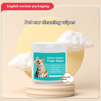 HKM-5710269 Pet Cleaning Wipes for Teeth and Ears - 100% Non-Woven Fabric, 100 Pieces Total