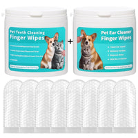 HKM-5710269 Pet Cleaning Wipes for Teeth and Ears - 100% Non-Woven Fabric, 100 Pieces Total