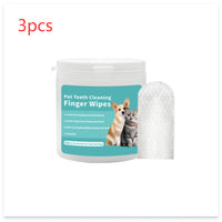 HKM-5710269 Pet Cleaning Wipes for Teeth and Ears - 100% Non-Woven Fabric, 100 Pieces Total