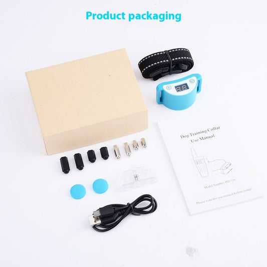 HKM-5710397 Sky Blue Waterproof Anti-Cat Call Bark Stopper Collar with Accessories