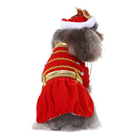 HKM-5710781 Personalized Halloween Dog Dress in Red or Blue - Comfortable Acrylic Pet Outfit