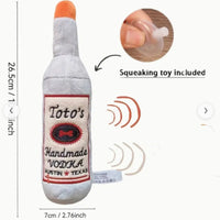 HKM-5711037 Pet Plush Wine Bottle Dog Toy with Sound for Molar Chewing