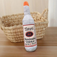 HKM-5711037 Pet Plush Wine Bottle Dog Toy with Sound for Molar Chewing