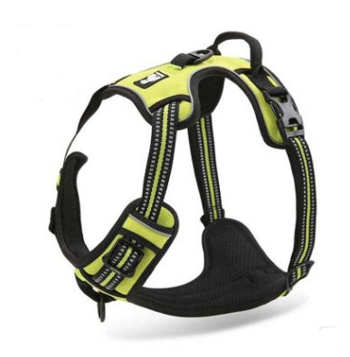 HKM-5711677 Reflective Adjustable Safety Dog Harness for Medium to Large Dogs - Durable Nylon with Ergonomic Design