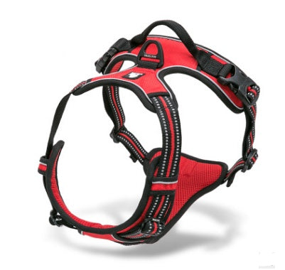 HKM-5711677 Reflective Adjustable Safety Dog Harness for Medium to Large Dogs - Durable Nylon with Ergonomic Design