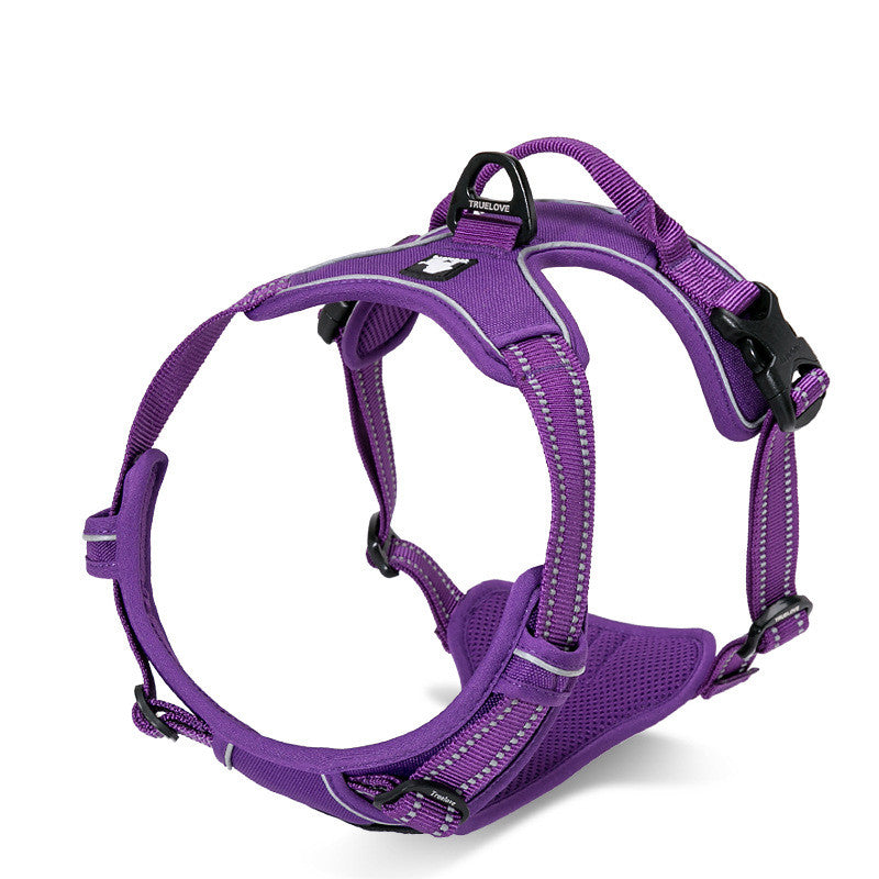 HKM-5711677 Reflective Adjustable Safety Dog Harness for Medium to Large Dogs - Durable Nylon with Ergonomic Design